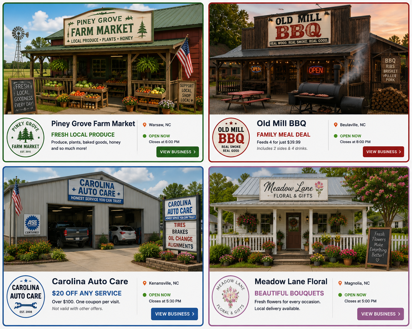 Local service merchants